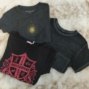 3 Tees: Juicy, Aero, & Abercrombie
